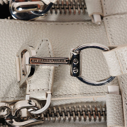 Alexander Wang Textured Calfskin Dimanche Satchel Light Heather Grey 8 of 8