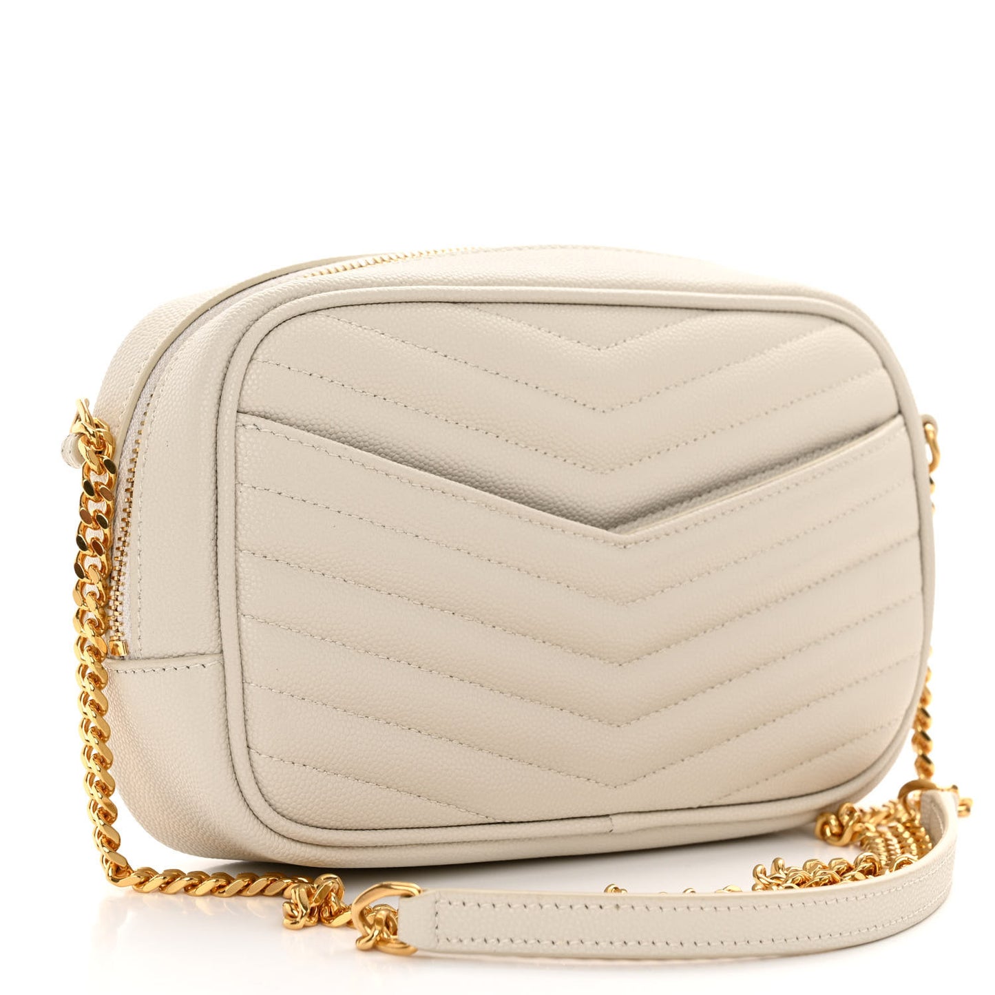 Grain De Poudre Matelasse Monogram Mini Lou Camera Bag Crema Soft