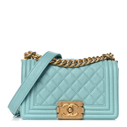 Chanel Caviar Quilted Small Boy Flap Light Blue 1 of 9