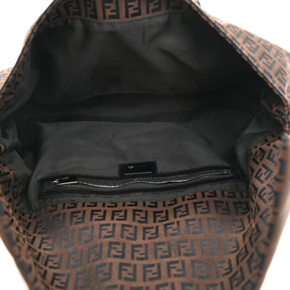 Fendi Zucchino Flap Shoulder Bag Brown 5 of 10