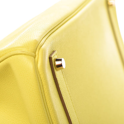 Hermes Epsom Birkin 35 Lime 27 of 35