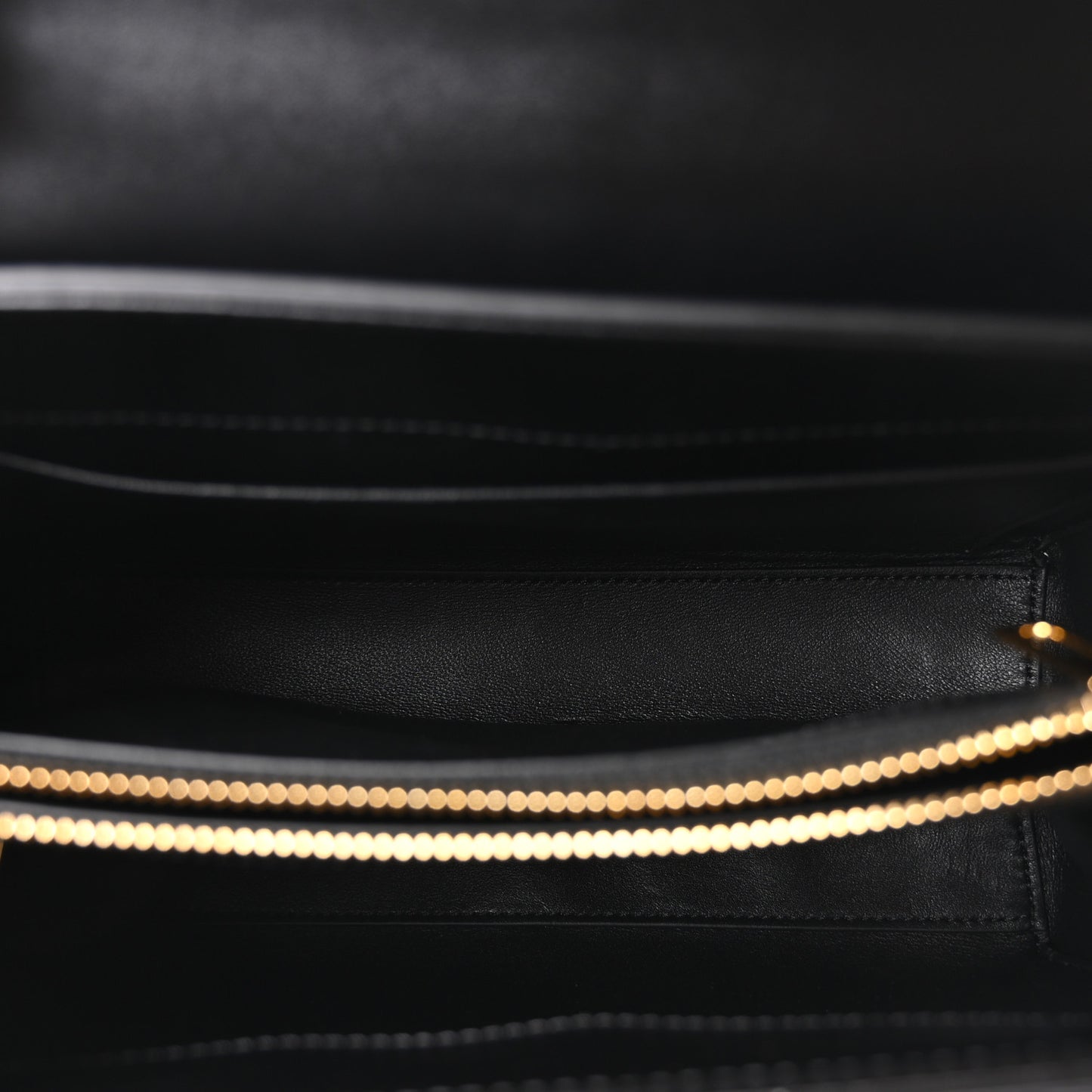 Satinated Calfskin Small 16 Top Handle Bag Black