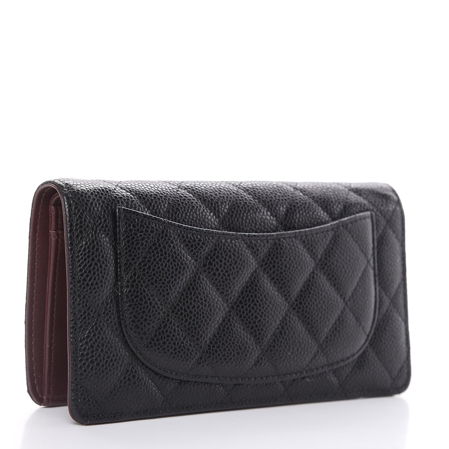 Chanel Caviar Quilted Yen Wallet Black 3 of 14