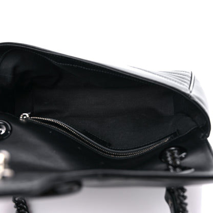 Gucci Calfskin Matelasse Monochrome Small GG Marmont Shoulder Bag Black 5 of 12