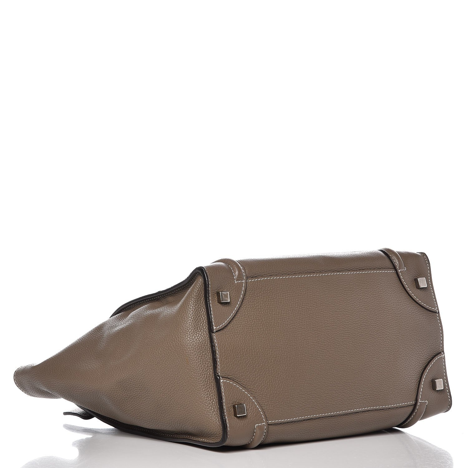 Celine Drummed Calfskin Mini Luggage Souris 4 of 8