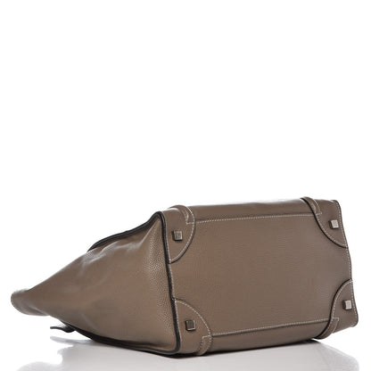 Celine Drummed Calfskin Mini Luggage Souris 4 of 8