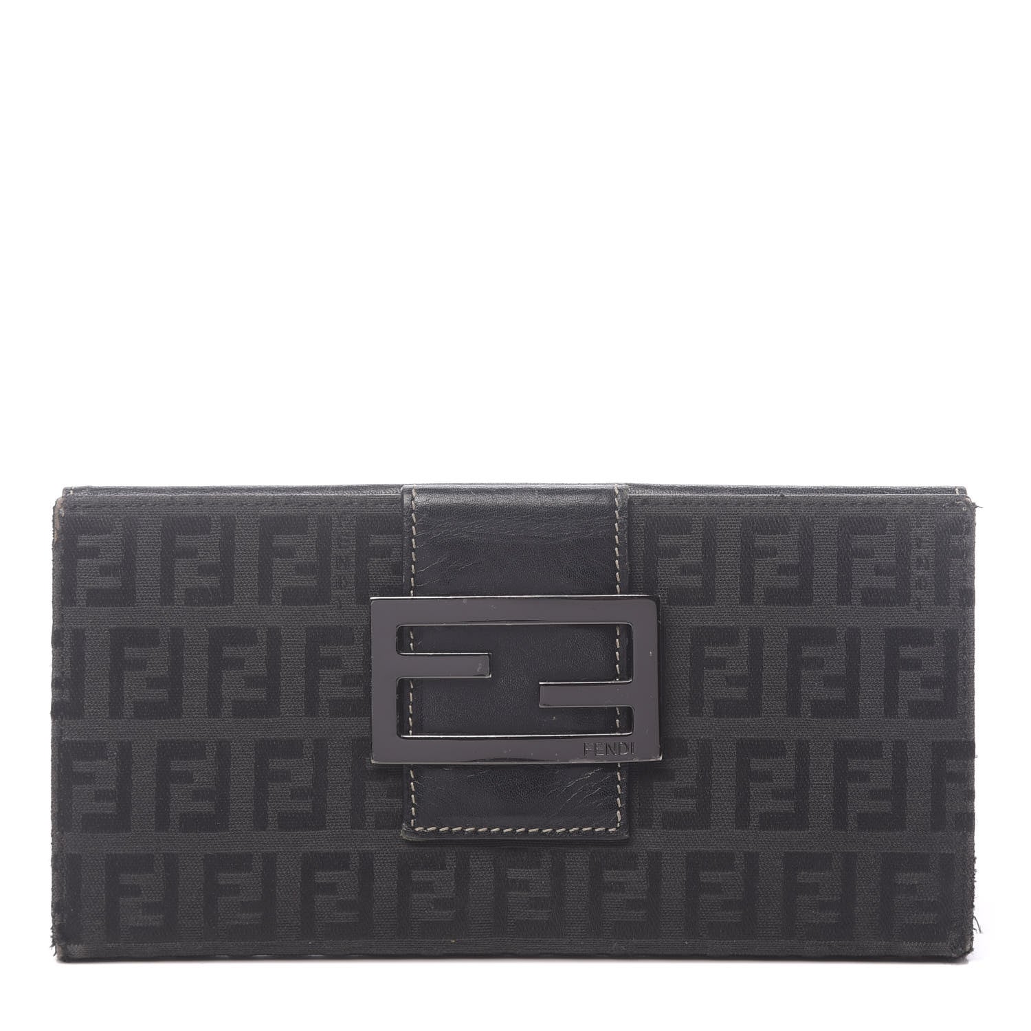 Fendi Zucchino Long Wallet Black 1 of 15