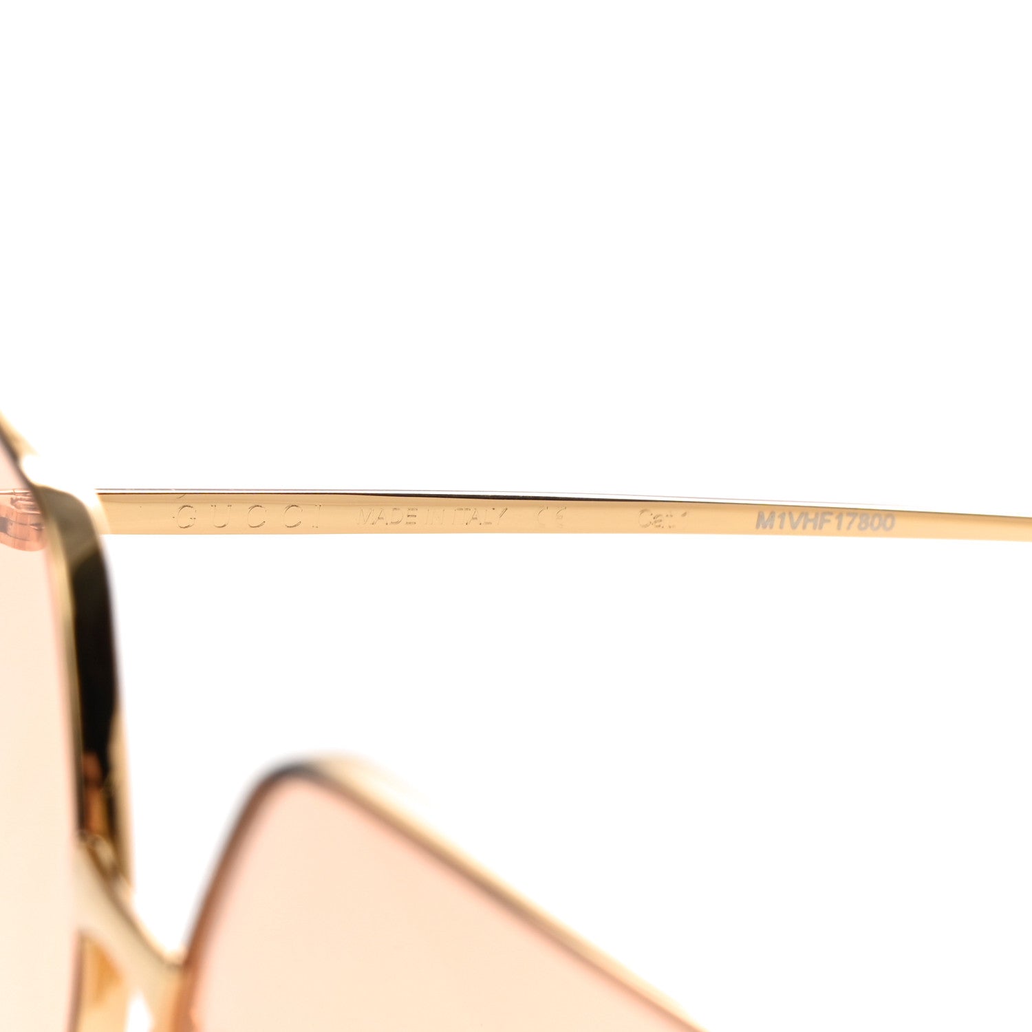 Gucci Square Frame GG0436S Sunglasses Gold 5 of 8