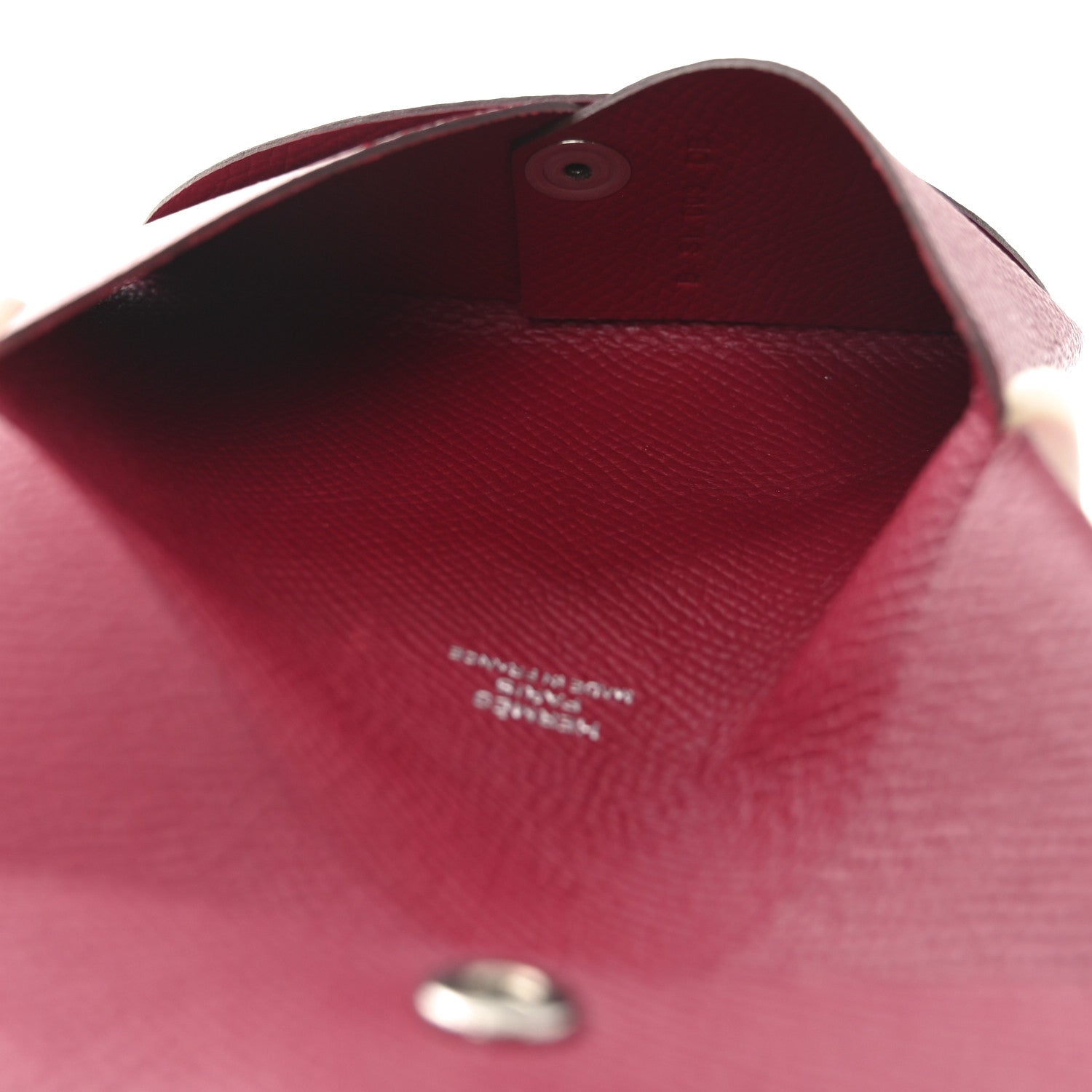 Hermes Epsom Calvi Card Case Rubis 5 of 8