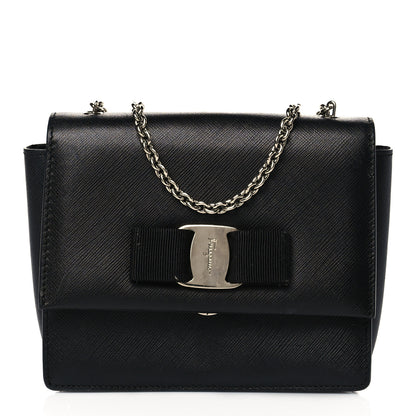 Salvatore Ferragamo Calfskin Vara Bow Mini Bag Black 1 of 9