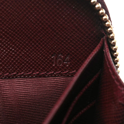 Prada Saffiano Chevron Zip Around Wallet Rubino 7 of 8