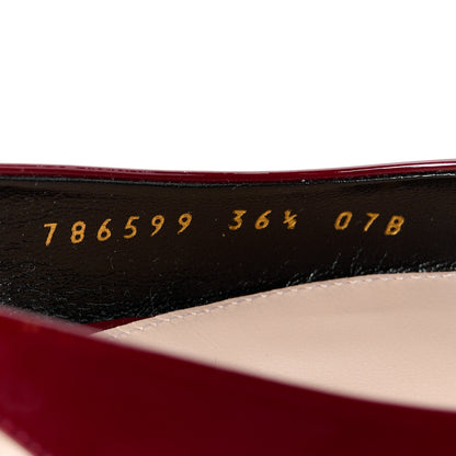 Gucci Patent Signoria Ballet Slingback Ballet Flat 36.5 Rosso Ancora 9 of 10