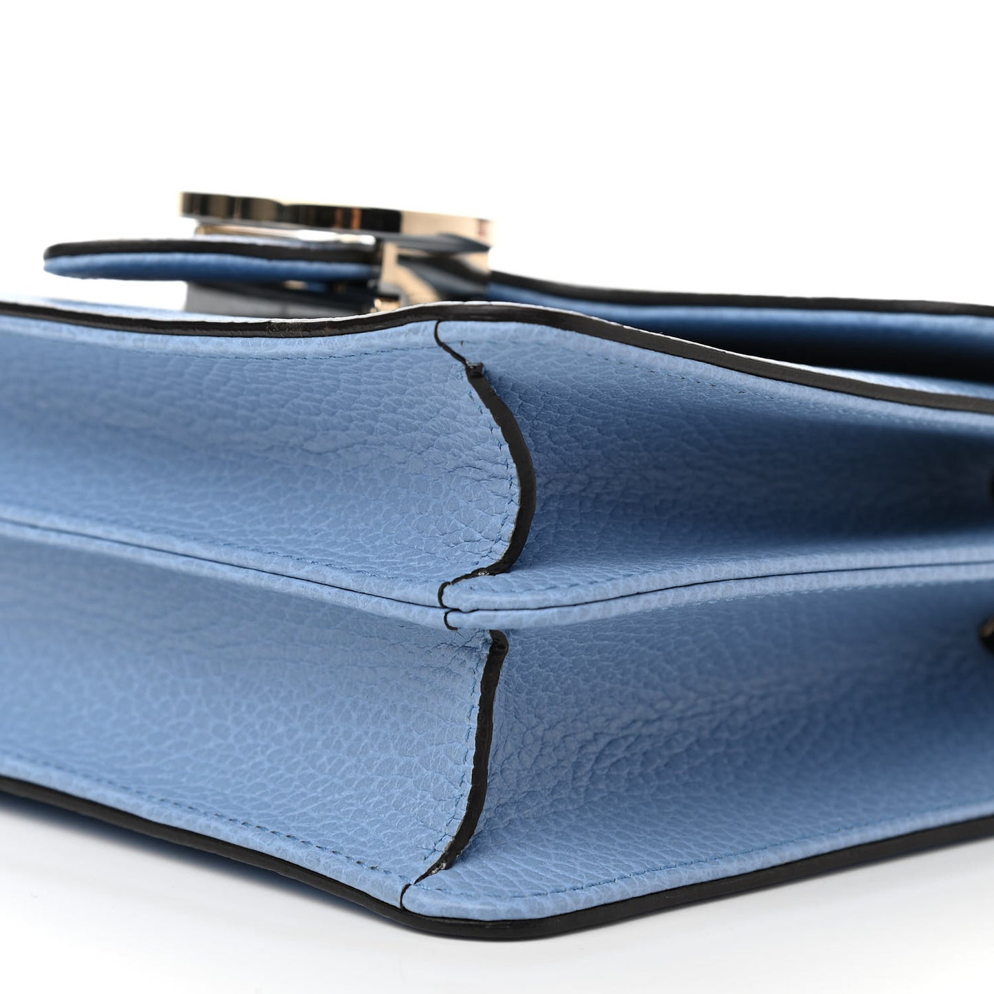 Dollar Calfskin Small Interlocking G Shoulder Bag Mineral Blue