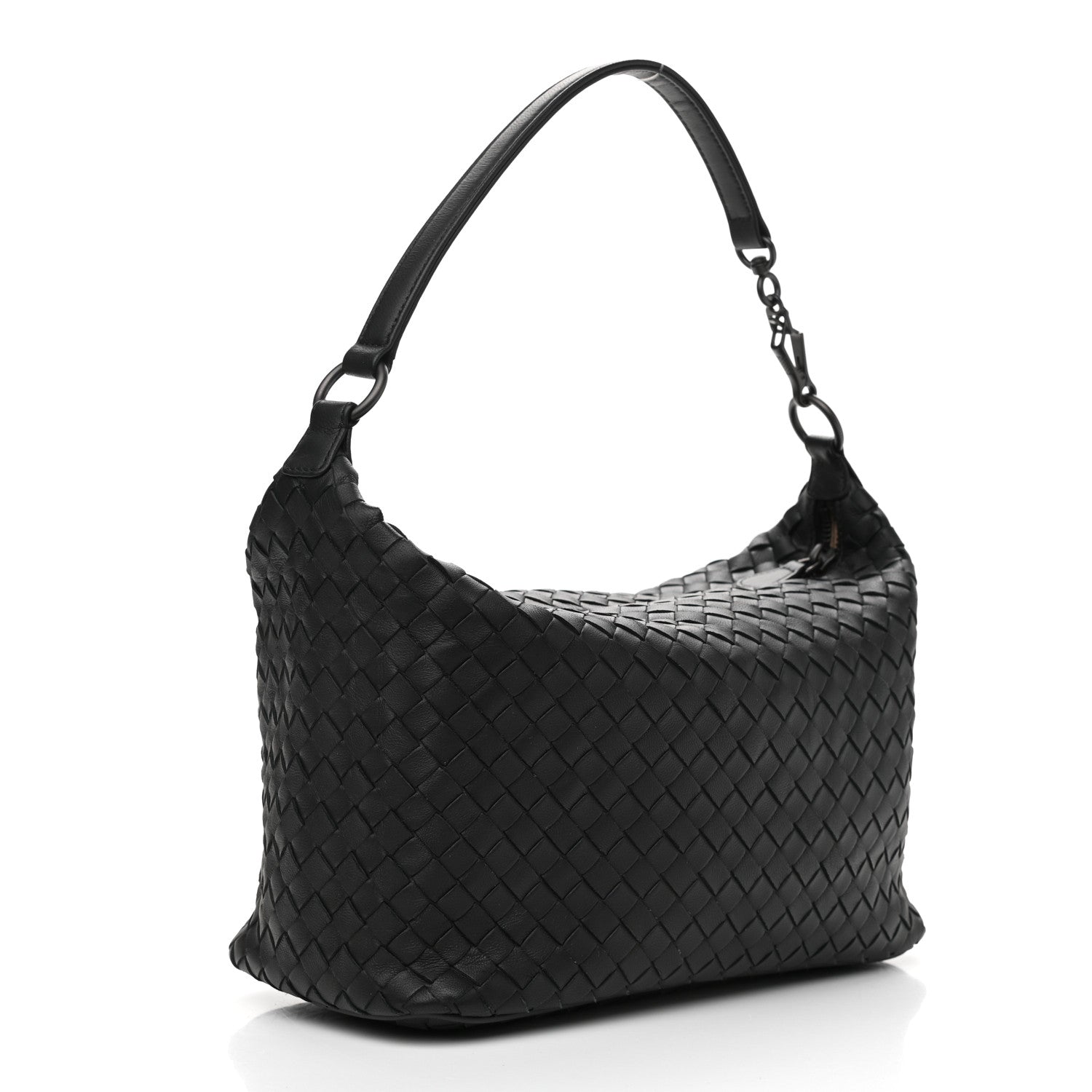 Bottega Veneta Nappa Intrecciato Small Shoulder Bag Black 3 of 10