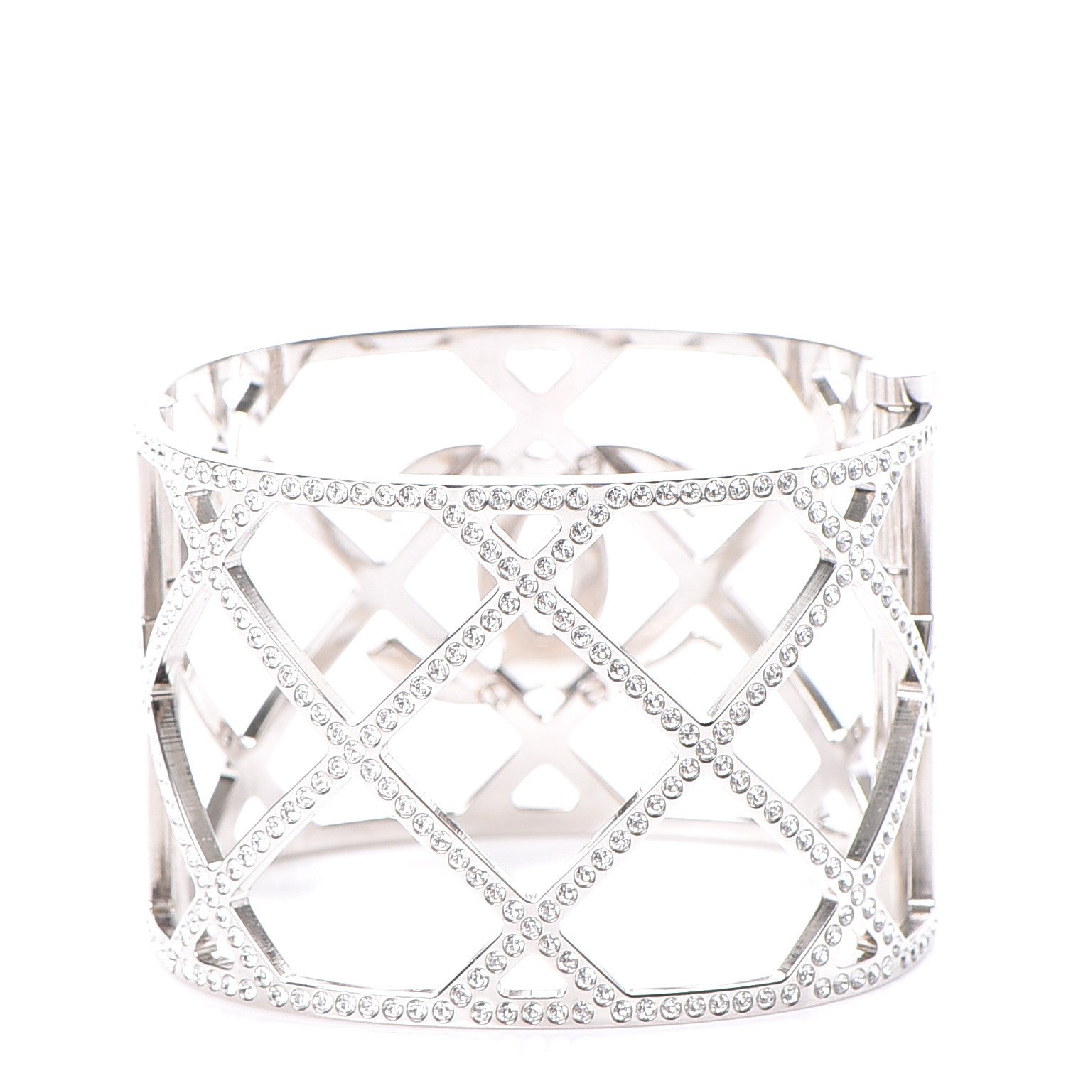 Chanel Crystal CC Cuff Silver 3 of 7