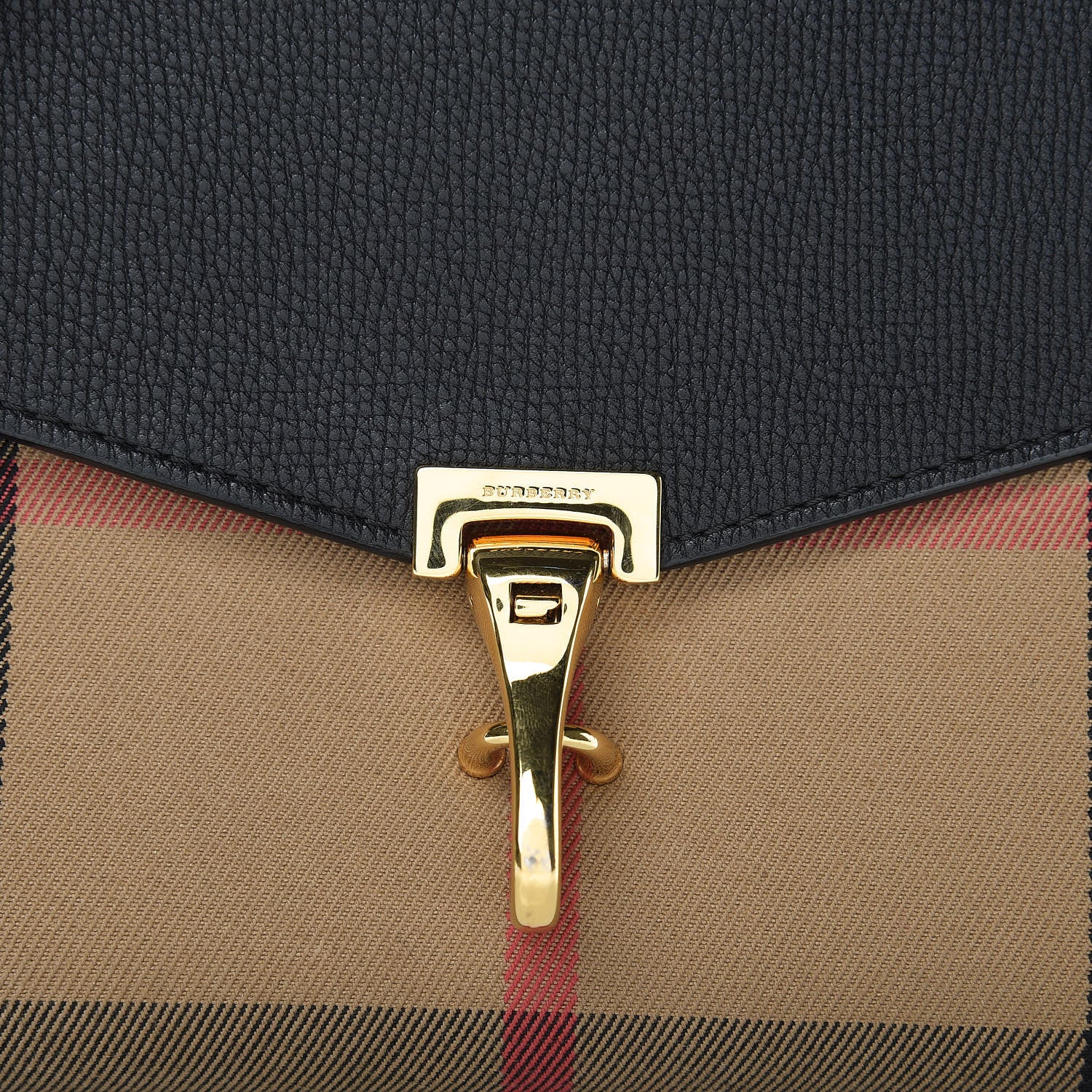 Burberry Derby Calfskin House Check Small Macken Crossbody Bag Black 8 of 13