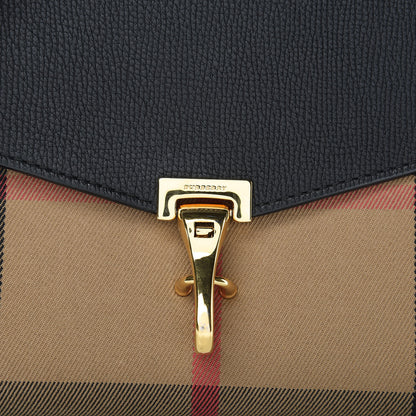 Burberry Derby Calfskin House Check Small Macken Crossbody Bag Black 8 of 13