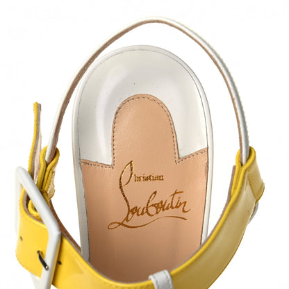 Christian Louboutin Patent Jazz Calf Beltega 120 Sandals 40.5 Opaline 6 of 7
