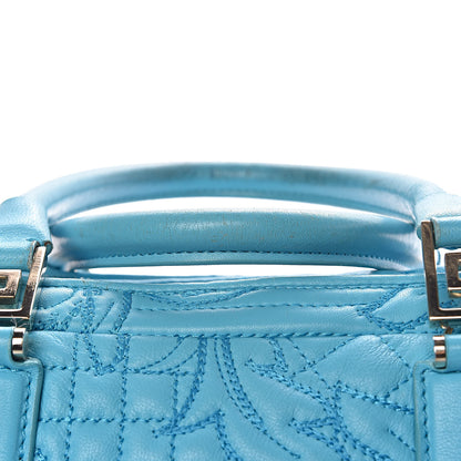 Versace Barocco Quilted Nappa Vanitas Demetra Bag Blue 10 of 17