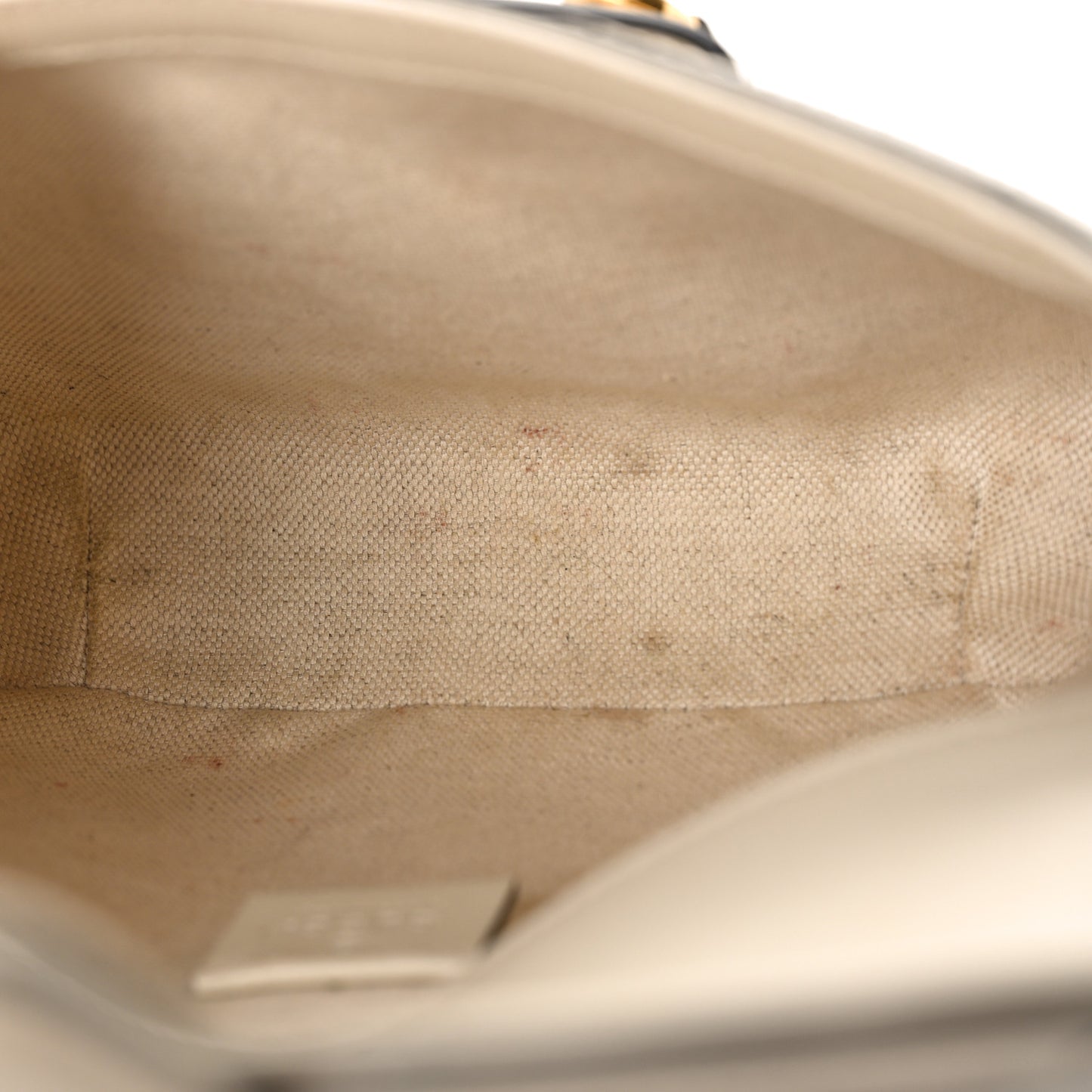 GG Supreme Monogram Web Mini Horsebit 1955 Shoulder Bag Beige Mystic White