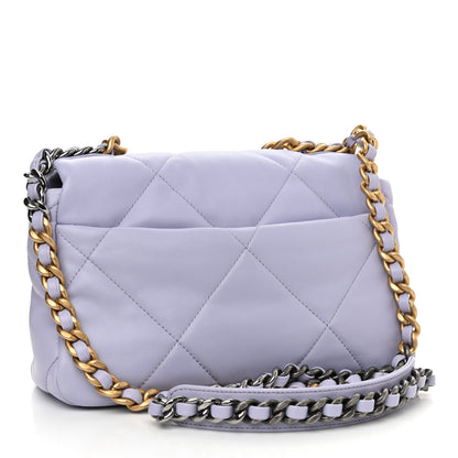 Chanel Lambskin Quilted Medium Chanel 19 Flap Light Purple 2 of 9