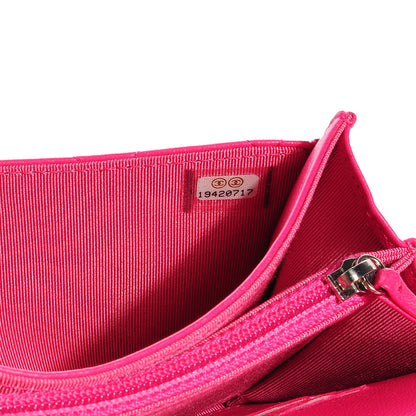 Chanel Lambskin Quilted Small Flap Wallet Dark Pink 8 of 10