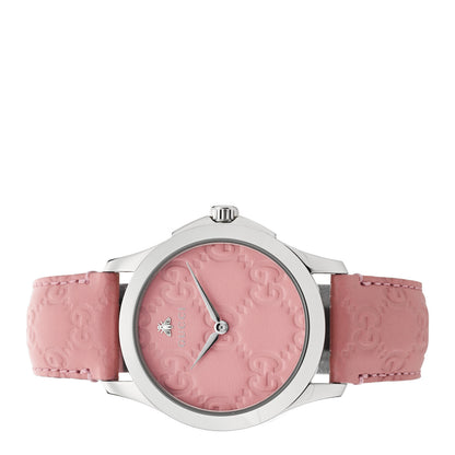 Gucci Stainless Steel Calfskin 38mm G-Timeless Quartz Watch Pink 2 of 5