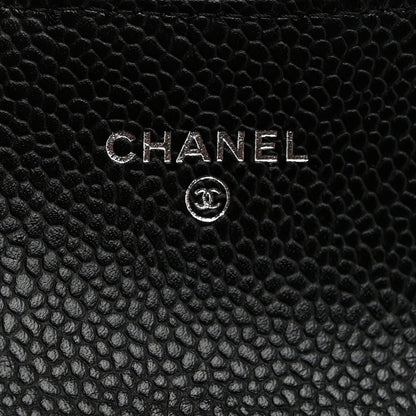 Chanel Caviar Quilted Flap Card Holder Wallet Black 6 of 8