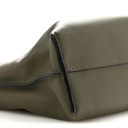 Loewe Calfskin Mini Flamenco Knot Clutch Dark Khaki Green 9 of 10