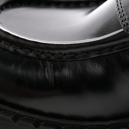 Prada Spazzolato Metal Triangle Logo 50mm Loafers 39.5 Black 16 of 19