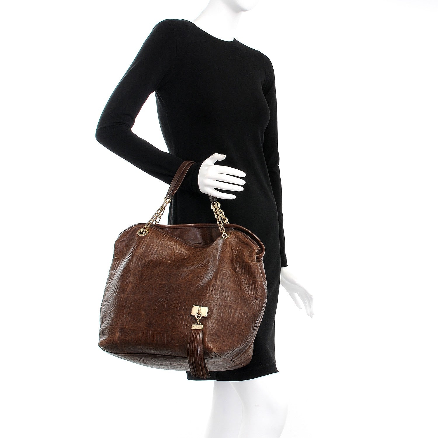 Louis Vuitton Monogram Paris Souple Whisper GM Chocolate 2 of 11
