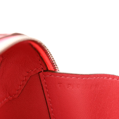 Hermes Tadelakt Mini Pochette Maxibox Rose Lipstick 7 of 9