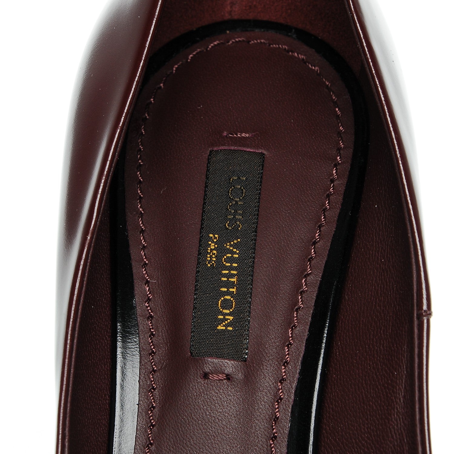 Louis Vuitton Glazed Calfskin Eyeline Pumps 36 Bordeaux 7 of 7