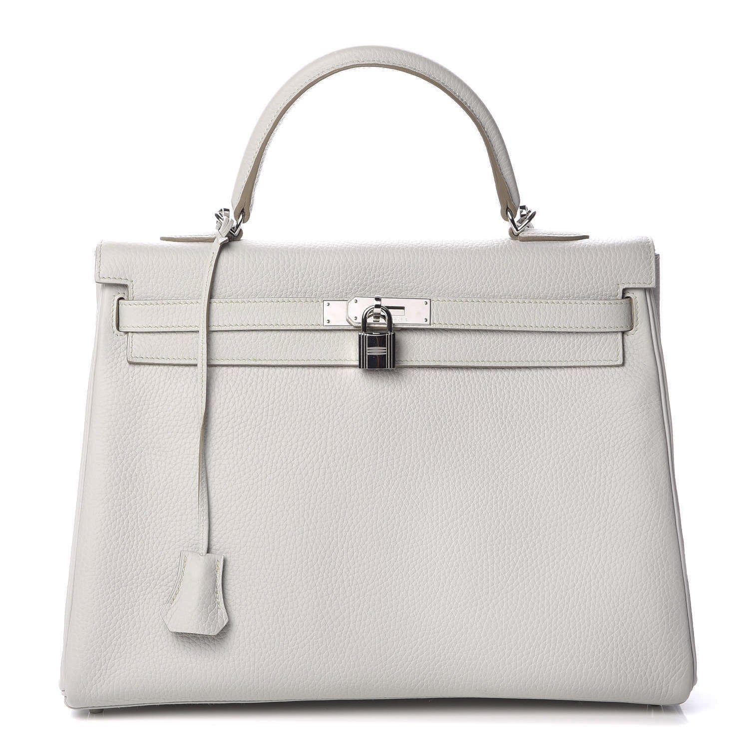 Hermes Taurillon Clemence Kelly Retourne 35 Gris Perle 1 of 28