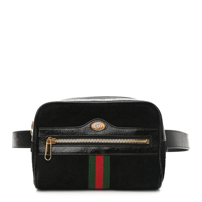 Gucci Suede Small Ophidia Belt Bag 95 38 Black 1 of 11