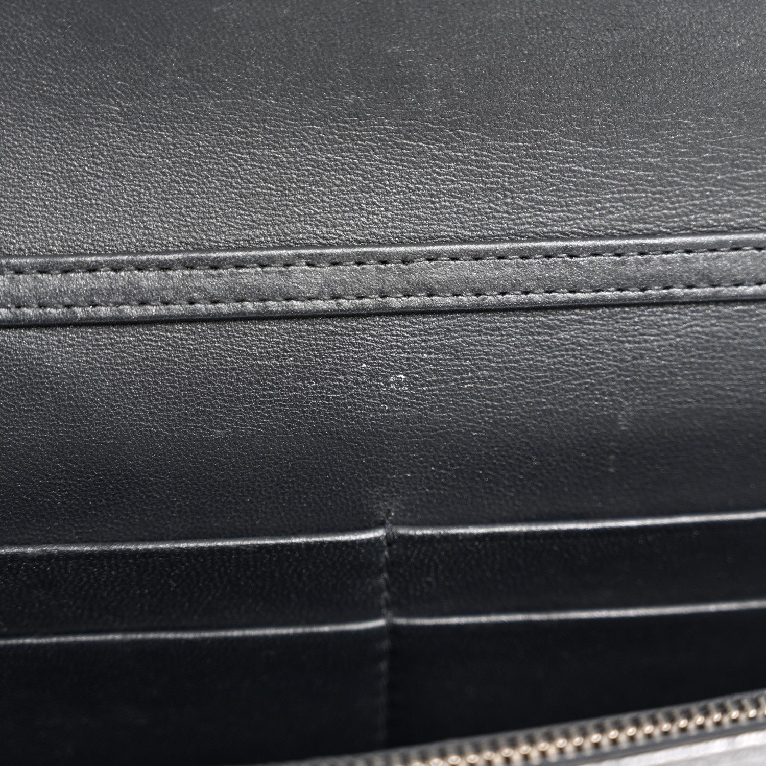 Christian Dior Metallic Grained Calfskin Diorama Wallet on Chain Pouch Gunmetal Grey 6 of 10