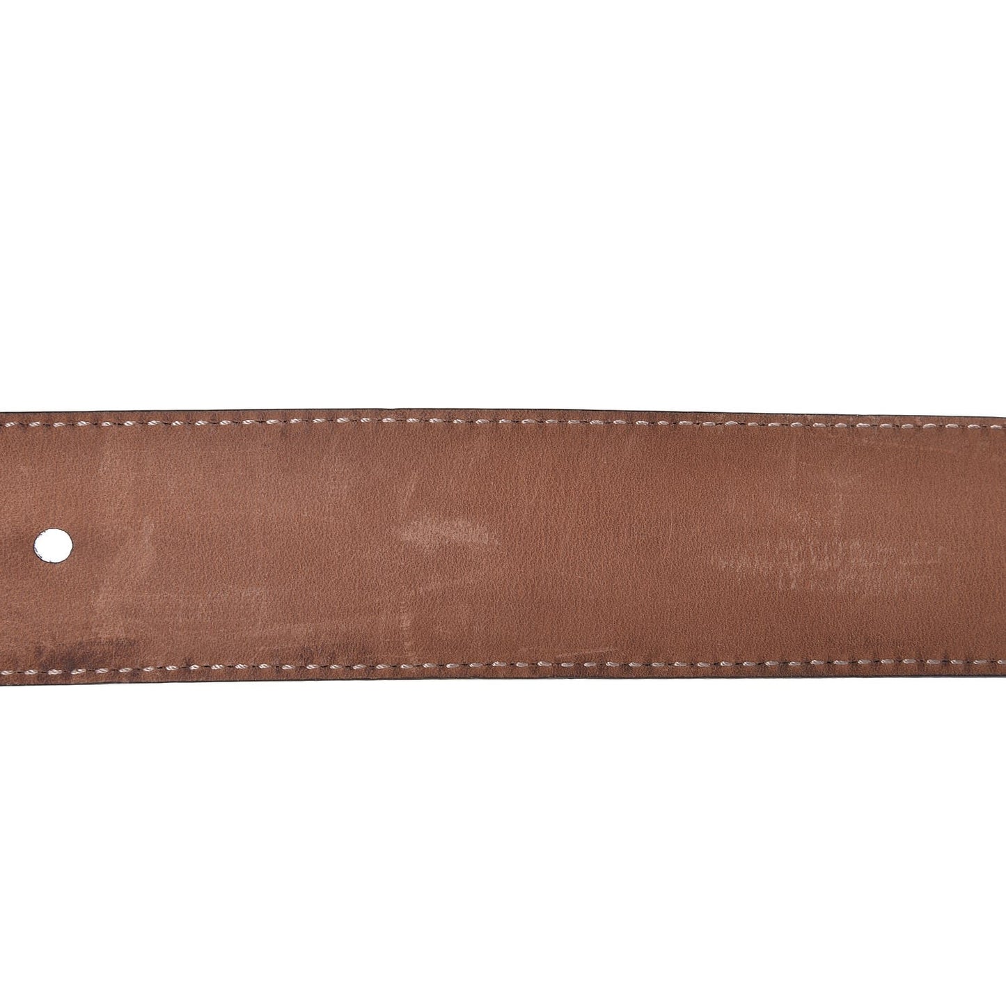 GG Supremem Monogram Selleria Calfskin Square Spur 40mm Belt 80 32 Beige Blue