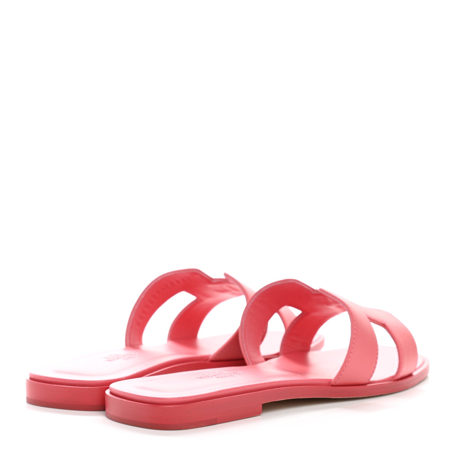 Hermes Calfskin Oran Sandals 37 Rose Boise 4 of 8