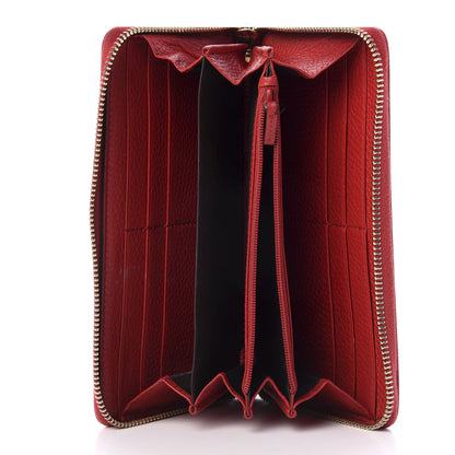 Gucci Pebbled Calfskin Soho Zip Around Wallet Red 5 of 10