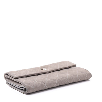 Chanel Iridescent Caviar Quilted Large Flap Wallet Grey 3 of 10