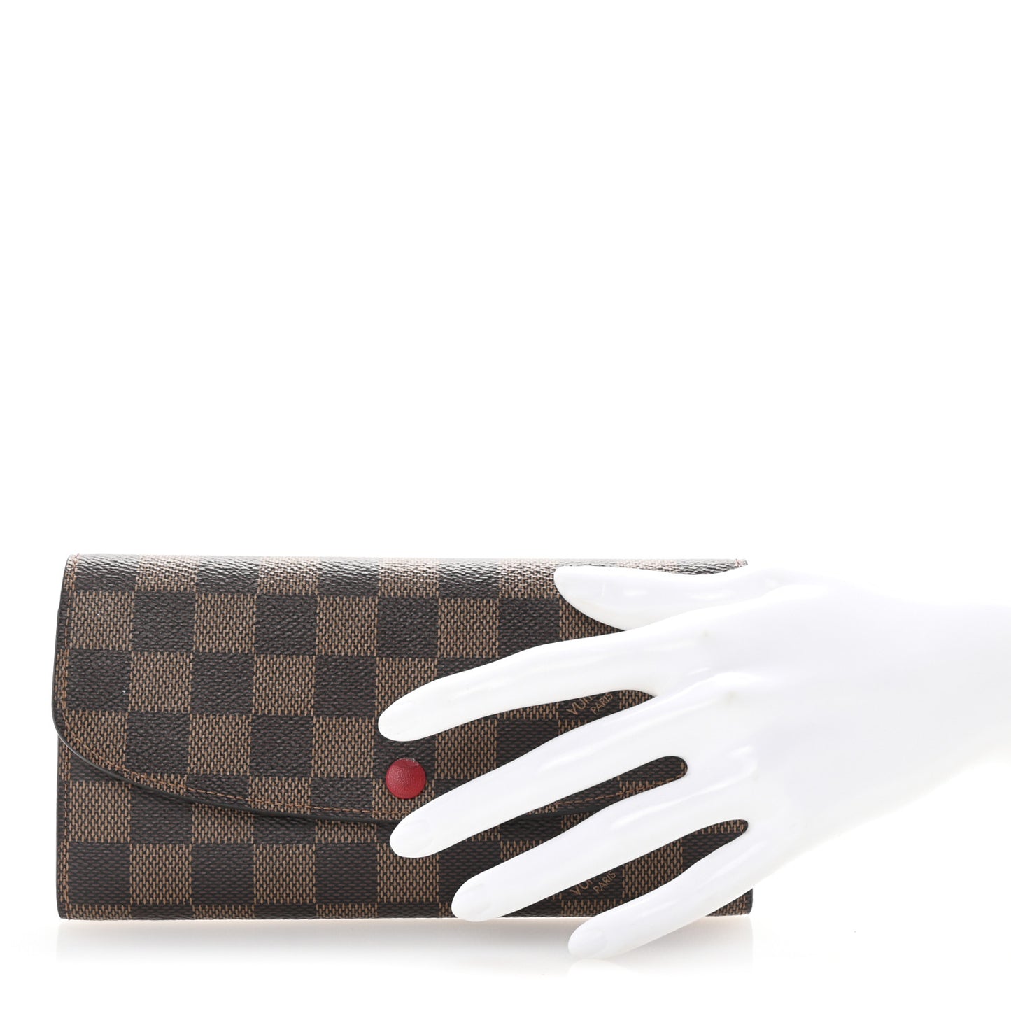 Damier Ebene Emilie Wallet Red
