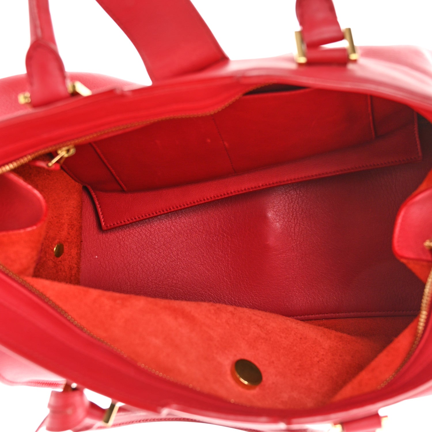 Saint Laurent Calfskin Medium Classic Y Cabas Red 4 of 11