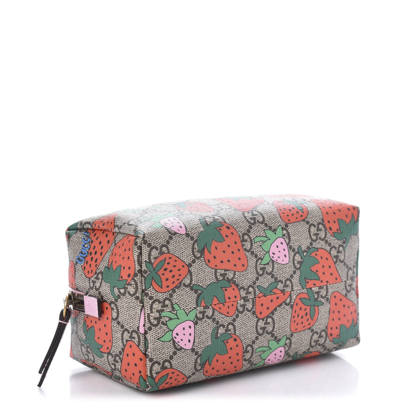 GG Supreme Monogram Strawberry Cosmetic Case