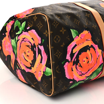Louis Vuitton Monogram Roses Keepall 50 9 of 10