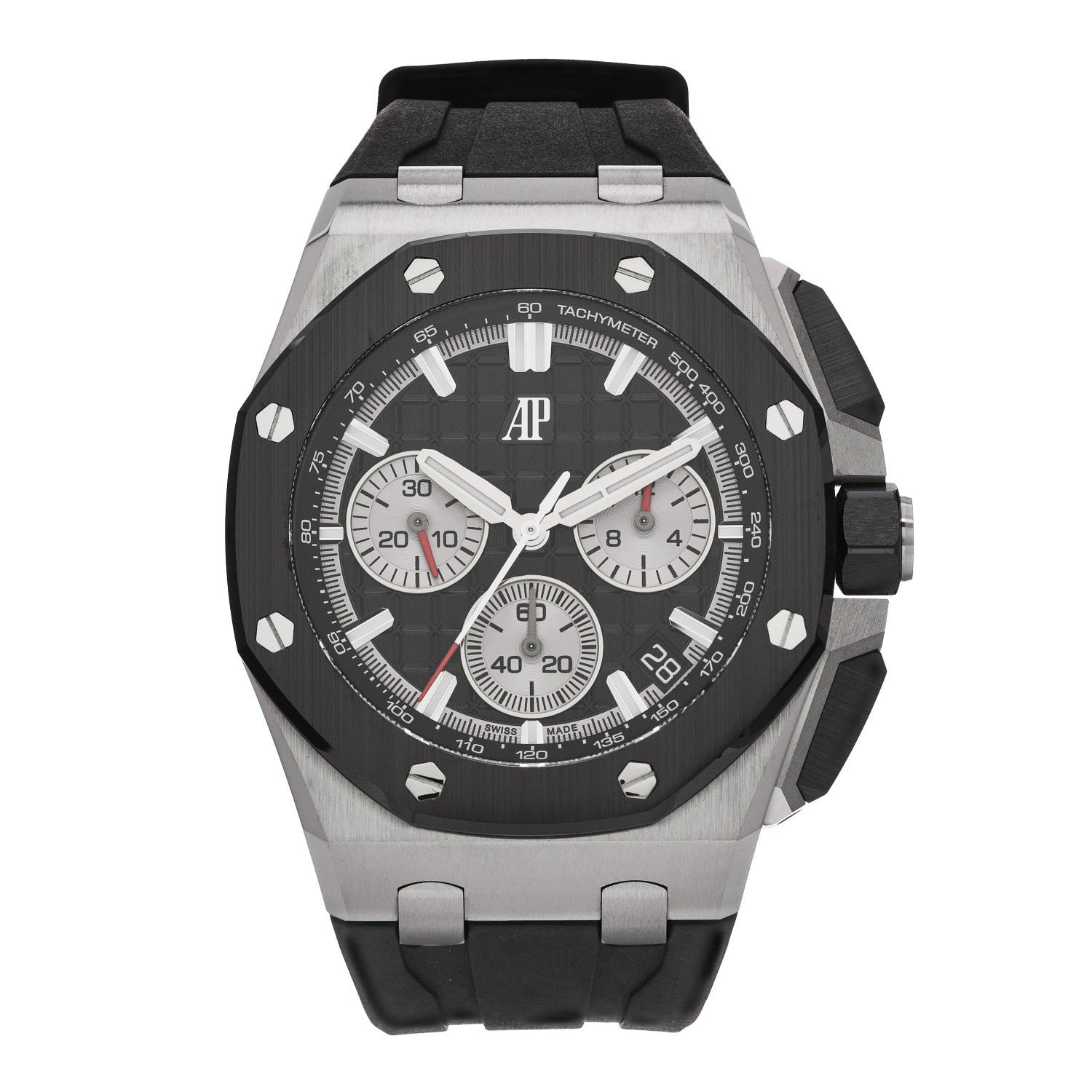Audemars Piguet Stainless Steel Ceramic Rubber 43mm Royal Oak Offshore Chronograph Automatic Watch Black 26420SO.OO.A002CA.01 1 of 5