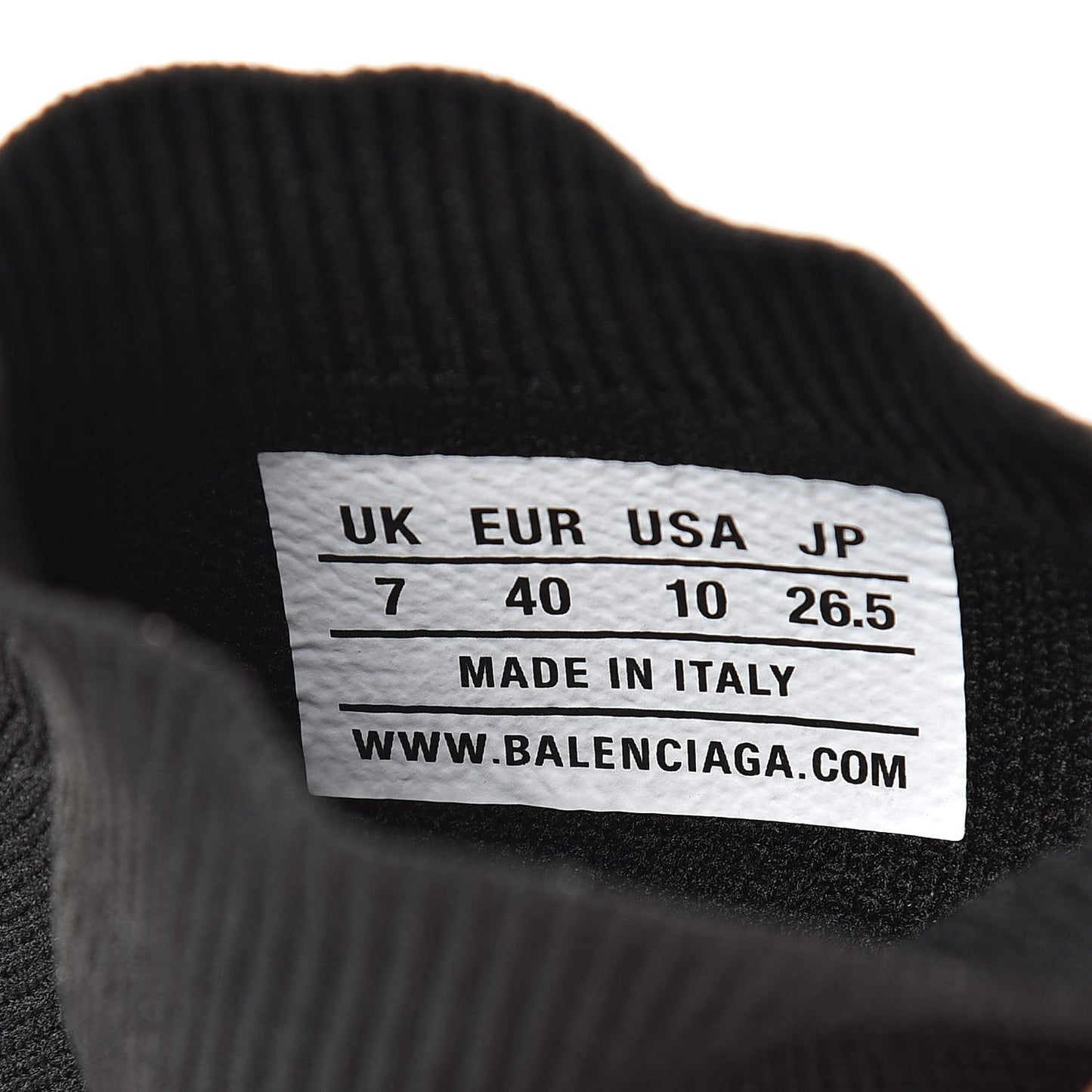 Neoprene Knit Womens Speed Sneakers 40 Black White