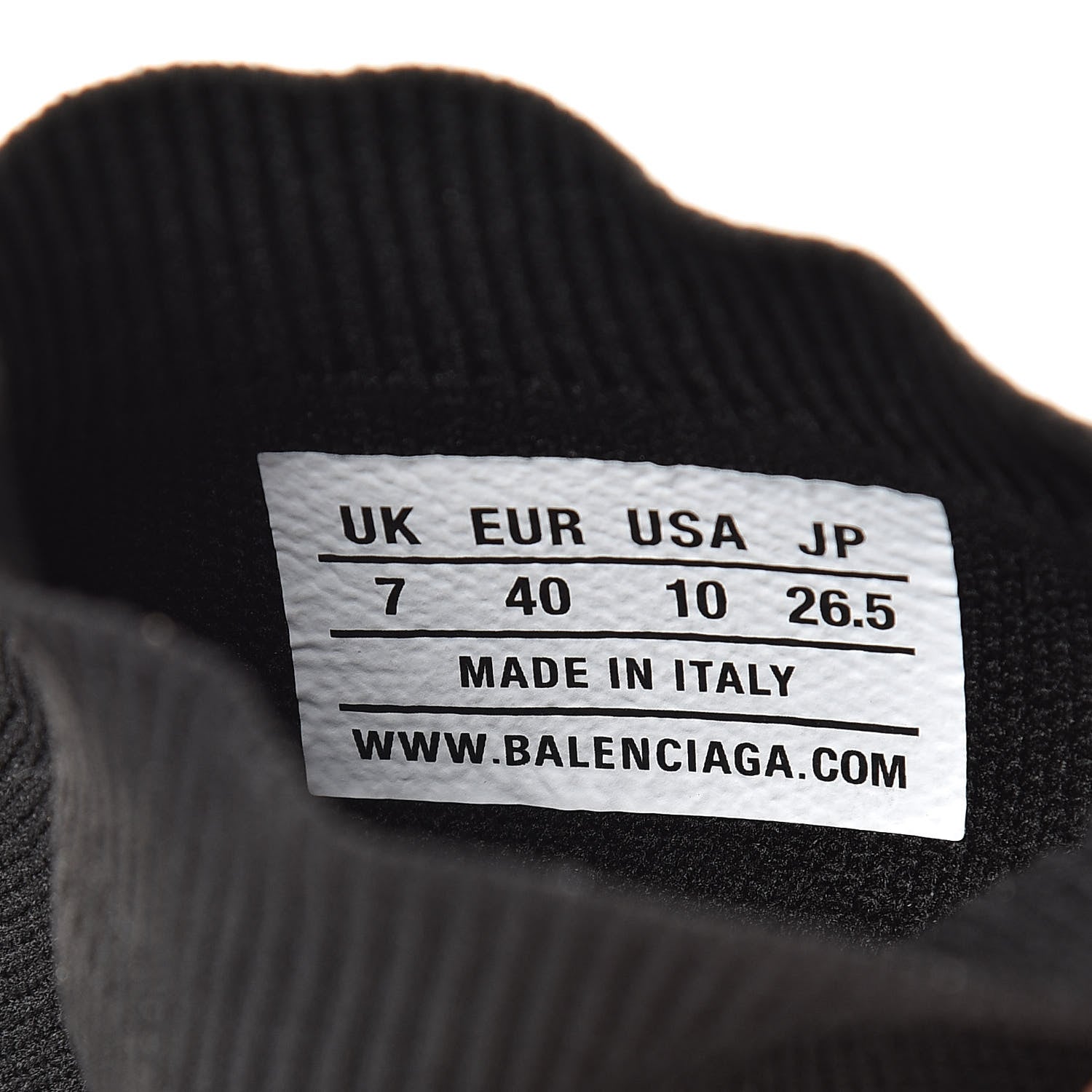Balenciaga Neoprene Knit Womens Speed Sneakers 40 Black White 9 of 10