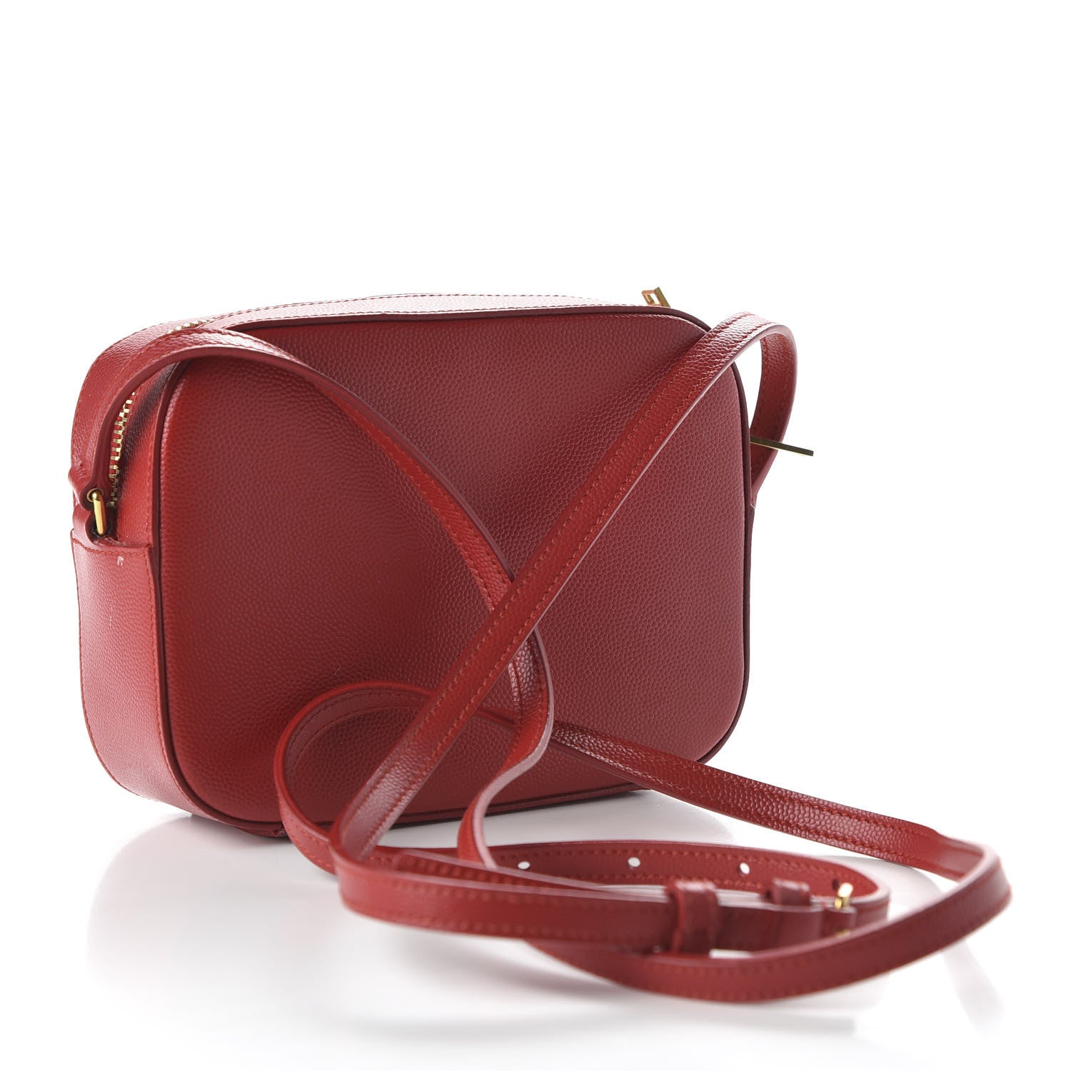 Saint Laurent Grain De Poudre Small Classic Monogram Camera Bag New Red 3 of 10