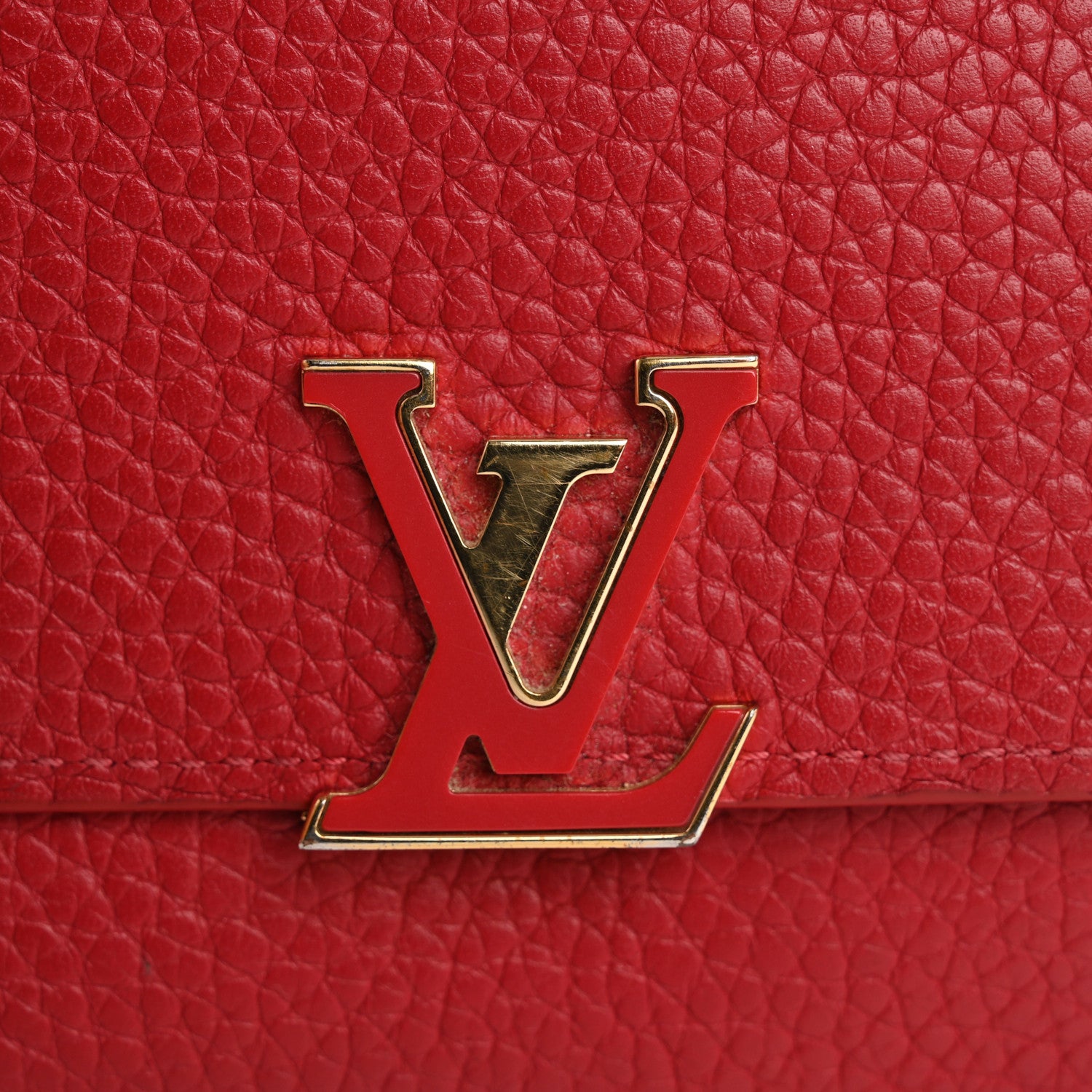 Louis Vuitton Taurillon Capucines Compact Wallet Rubis 7 of 14
