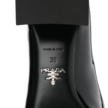 Prada Patent Logo Mary Jane 45mm Pumps 38 Black 6 of 7